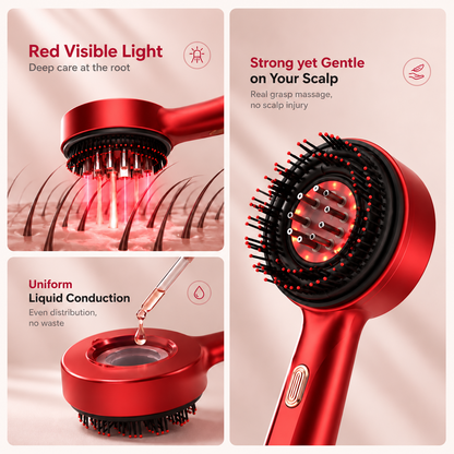 3-in-1 Scalp Red Light Massage Brush